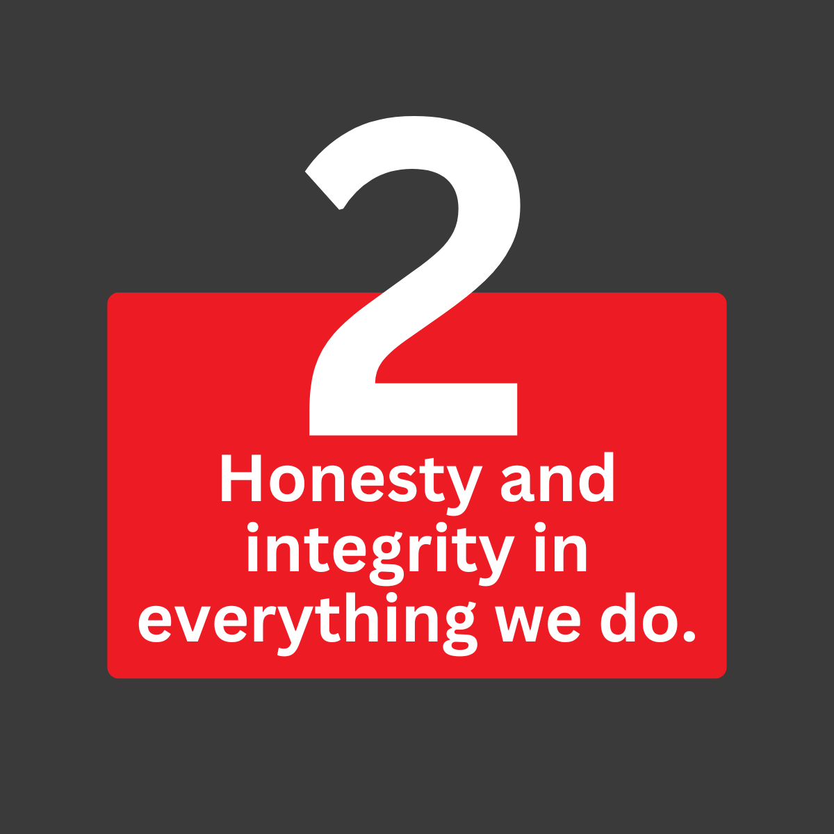 Honesty and Integrity